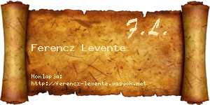 Ferencz Levente névjegykártya